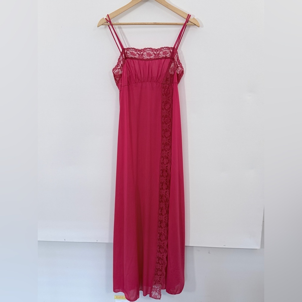 Olga Alluring Red Maxi Slip Dress Chemise